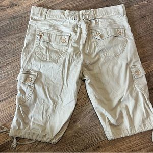 Beige Bermuda Cargo Shorts